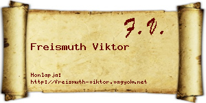 Freismuth Viktor névjegykártya